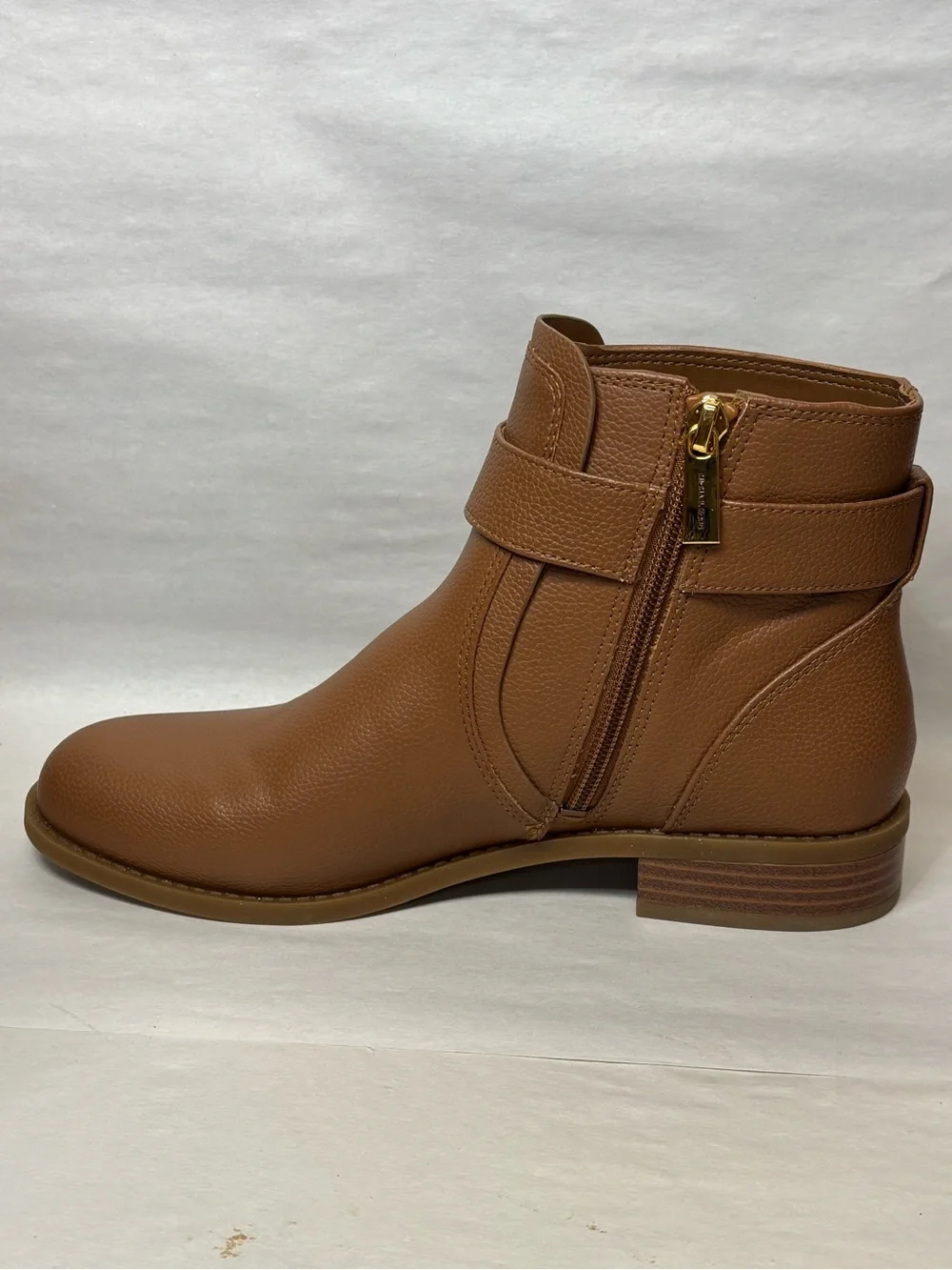 MICHAEL KORS Women's Brown Jilly Faux Pebbled Leather Ankle Boots US 7 #6068